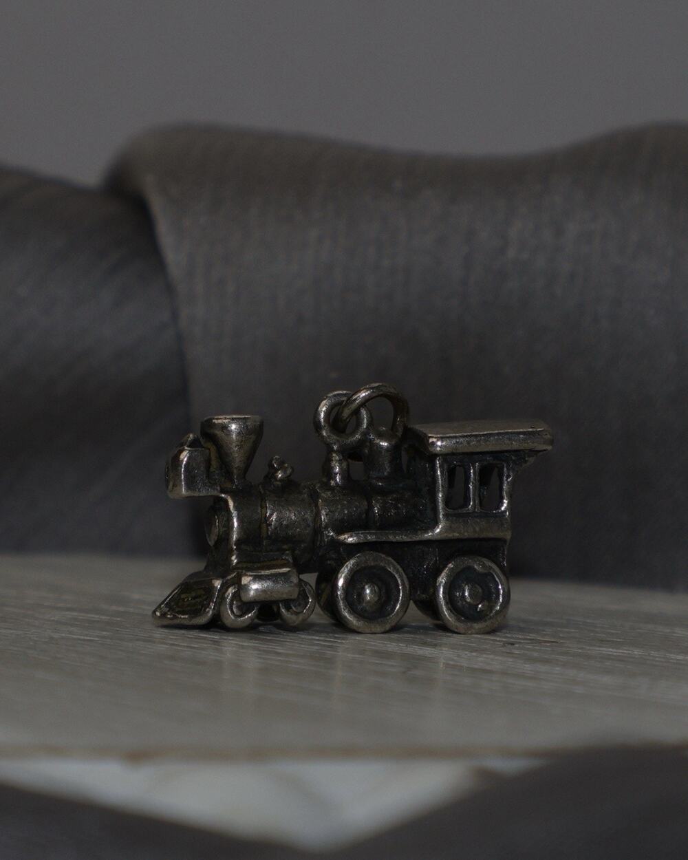 Vintage Sterling Silver 3D Train Charm 4.6G / 0.5in